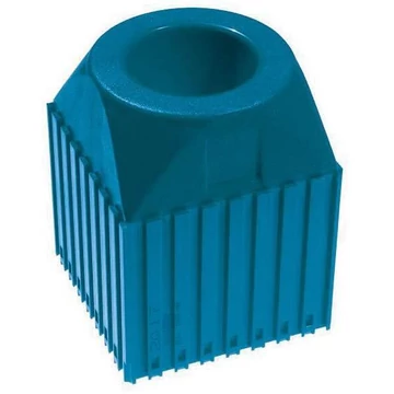 Műanyag doboz szerszámokhoz, ISO 40 kúpos szárral, 8x8 modul, kék színű.