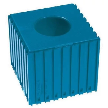 Műanyag doboz a HSK 50 típusú szerszám eltávolításához, 8x8 modul, kék színű.