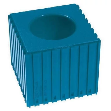 Műanyag doboz a HSK 63 típusú szerszám eltávolításához, 8x8 modul, kék színű.