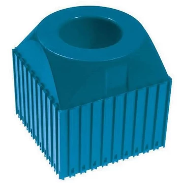 Műanyag doboz a VDI 50 típusú szerszám elfogadásához, 10x10 modul, kék színű.