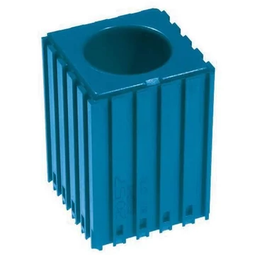 Műanyag doboz egyenes szárú szerszámokhoz - D32, 5x5 modul, 1 üreg (32x60 mm), kék szín.