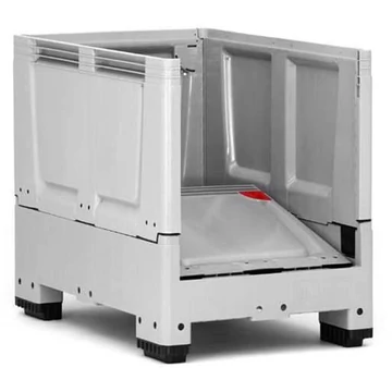 Összecsukható BigBox polietilénből, tömör fal, 1200 x 800 x 1000 mm, lábakkal