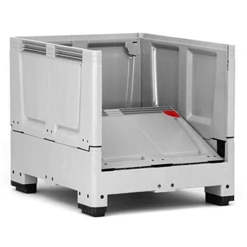 Összecsukható BigBox polietilénből, teljes fal, 1200 x 1000 x 1000 mm, lábakkal