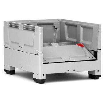 BigBox, összecsukható, polietilénből, tömör fal, 1200 x 1000 x 790 mm, lábakkal