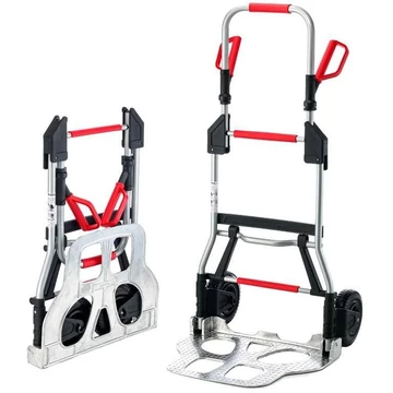 Jumbo összecsukható alumínium kocsi, 250 kg, lapát 592 x 420 mm, PU kerekek 215 mm