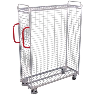 VARIOfit kocsi, horganyzott drótháló, szélesség x mélység x magasság: 1435x490x1820 mm, teherbírás 300 kg