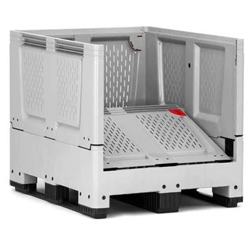 BigBox, összecsukható, polietilénből, szellőzőnyílásokkal, 1200 x 1000 x 1000 mm, csúszótalpakkal