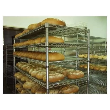 Kenyeres polcos kocsi krómozott acélból, ma x sz x mé: 1750x1830x610 mm, 8 polc