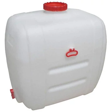 Műanyag tartály, űrtartalom 500 l, élelmiszerekhez alkalmas, fedéllel és műanyag csappal