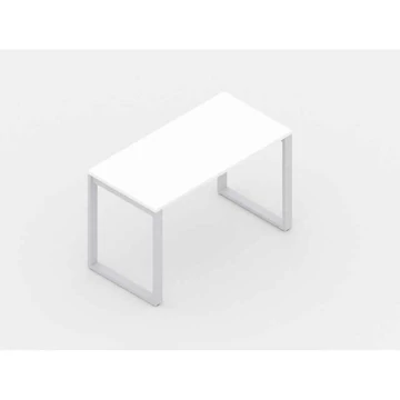 SQart íróasztal, fehér alumínium váz (RAL9006), fehér munkalap, szélesség x mélység: 2000 x 800 mm