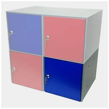 Fém mini doboz, ma x sz x mé: 295x295x395 mm, testszíne szürke RAL7037 / ajtó színe kék RAL5010