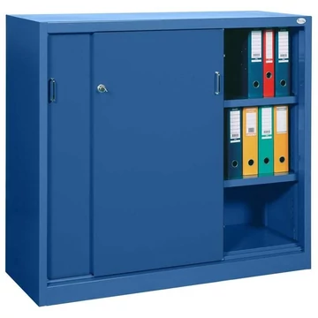 Tolóajtós acélszekrény, ma x sz x mé: 1040 x 1200 x 435 mm, kék színű RAL 5010
