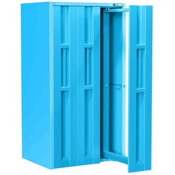 Műhelyszekrény 3 függőlegesen kihúzható kerettel, ma x sz x mé: 1950x1044x790 mm, világoskék RAL5012