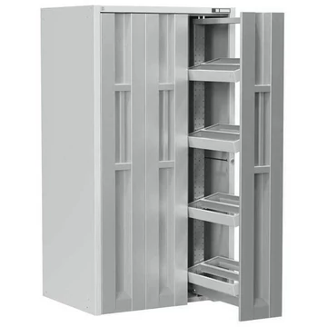 Műhelyszekrény 3 függőlegesen kihúzható kerettel és szerszámkerettel, ma x sz x mé: 1950x1044x790 mm, világosszürke RAL7035