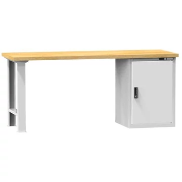 KOMBI munkapad, szélesség x mélység x magasság: 1500x700x880, 1 alapszekrény, szürke színű RAL7035