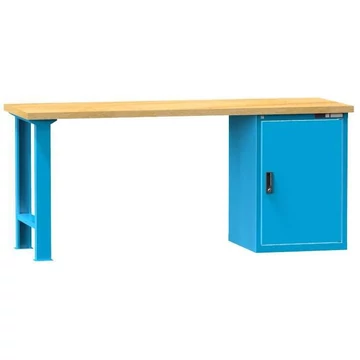 KOMBI munkapad, szélesség x mélység x magasság: 1500x700x880, 1 alapszekrény, kék szín RAL5012
