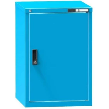 Fiókos műhelyszekrény KOMBI, ma x sz x mé: 840 x 578 x 600 mm, 1 x szárnyas ajtó, kék RAL5012