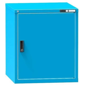 Fiókos műhelyszekrény KOMBI, ma x sz x mé: 840 x 731 x 753 mm, 1 x szárnyas ajtó, kék RAL5012