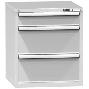 Fiókos műhelyszekrény KOMBI, ma x sz x mé: 840 x 731 x 753 mm, 3 x fiók, szürke RAL7035