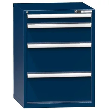 Fiókos műhelyszekrény, ma x sz x mé: 990 x 731 x 753 mm, 4 x fiók, sötétkék színű RAL5010