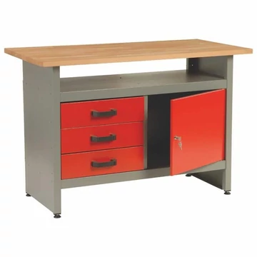 MARS munkapad, 1 szekrény, 3 fiók, szélesség 1200 mm
