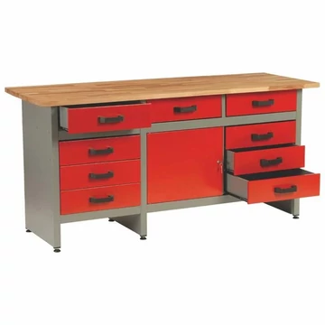 MARS munkapad, 1 szekrény, 9 fiók, szélessége 1700 mm