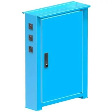 Elektromos munkaasztal láb, 3 aljzat 230 V, magasság 840 mm, mélység 603 mm, kék RAL5012