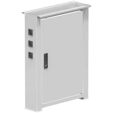 Elektromos munkaasztal láb, 3 aljzat 230 V, magasság 840 mm, mélység 703 mm, szürke RAL7035