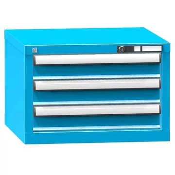 Fiókos szekrény KOMBI, ma x sz x mé: 390 x 578 x 600 mm, 3 x fiók, kék RAL5012