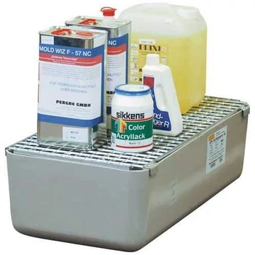 GRP tartály, 65 l, horganyzott acélrácsokkal, 820x420 mm, szürke