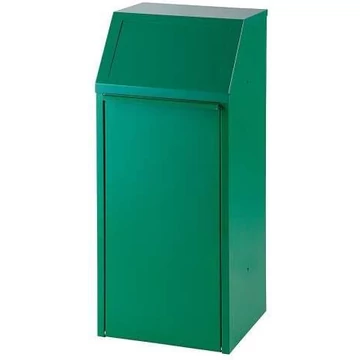 Újrahasznosítható tartály belső tartállyal, megdönthető, 70 l térfogatú, zöld színű RAL6029