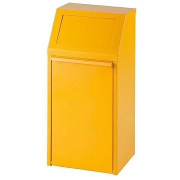 Újrahasznosítható tartály, dönthető, 40 l térfogatú, sárga színű RAL1033