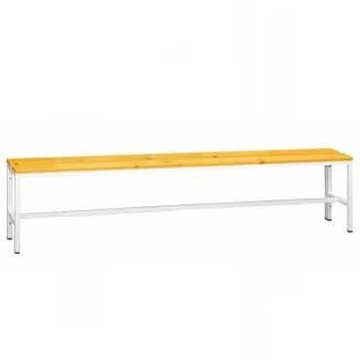 Ruhatár tömörfa lécekből álló üléssel, hossza 2000 mm