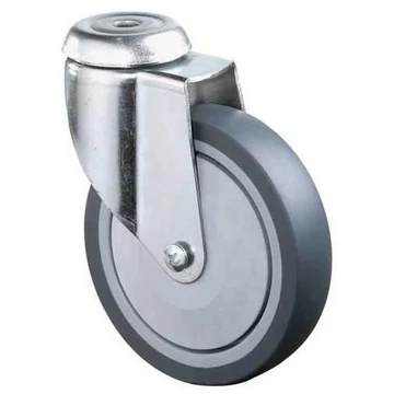 Beálló készülékgörgő, átm. 80 mm, furattal, teherbírás 80 kg