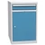 Asztallap alatti szekrény munkapadokhoz, 1 fiók, szürke RAL7035 / kék RAL5012