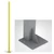 Oszlop géprácsokhoz, magasság 1400 mm, profil 80x80 mm, sárga szín