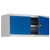 Dupla szárnyasajtós felső szekrény, ma x sz x mé: 465 x 1000 x 435 mm, ház színe világosszürke RAL7035 / ajtó színe enciánkék RAL5010