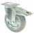 Beálló szállítógörgő fékkel, szürke gumi, átm. 100 mm, teherbírása 70 kg