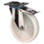 Rozsdamentes acél beálló görgő fékkel, poliamid, átm. 200 mm, teherbírása 260 kg