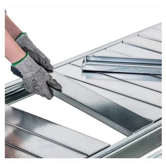 További 2000x800 mm lemezpanel polc, 500 kg teherbírással, horganyzott