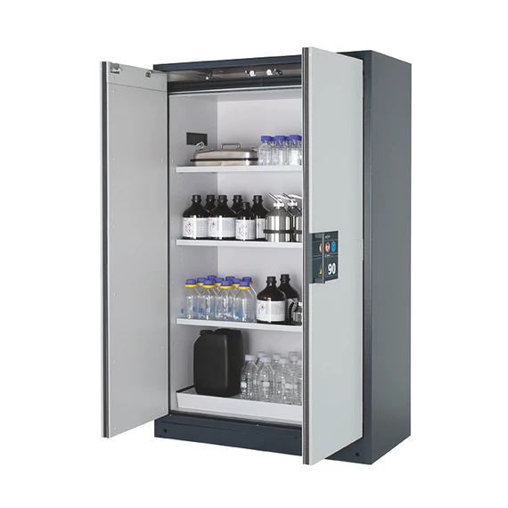 Biztonsági tárolószekrény Q-LINE Q90.195.120 3x polc (porszórt acéllemezből)