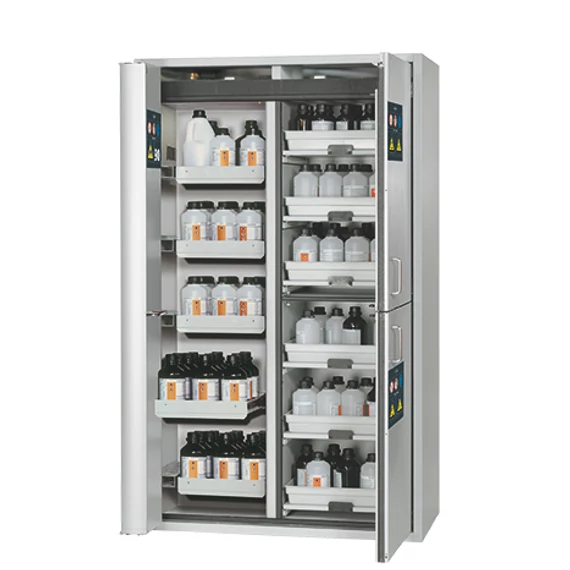 Biztonsági tárolószekrény K-LINE K90.196.120.MF.FWAS 6x fiók (porszórt acéllemezből) és 6x kihúzható polc