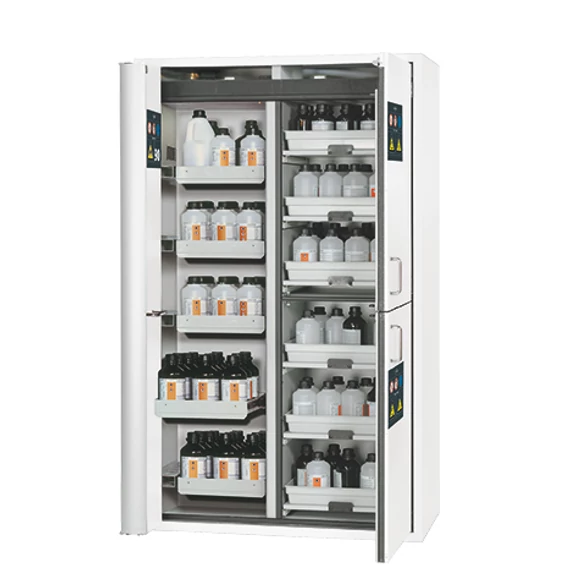 Biztonsági tárolószekrény K-LINE K90.196.120.MF.FWAS 6x fiók (porszórt acéllemezből) és 6x kihúzható polc